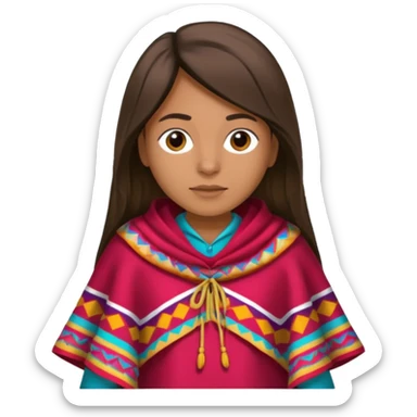 Peruano con poncho peruano De cabeza a pies sticker