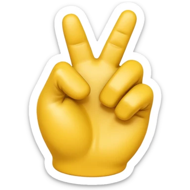 A 3D Apple-style yellow hand emoji, closed fist with thumb pointing backward over the shoulder direction, smooth rounded shape, shiny surface, clean minimal background. AND MOTİON LİNE sticker