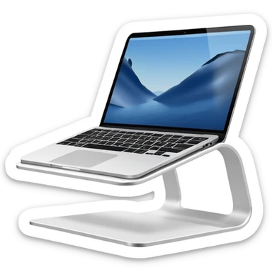 laptop stand white sticker