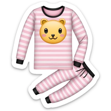 victoria secret pjs light pink and black stripes sticker