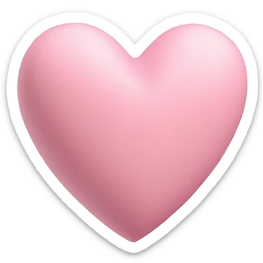 Soft Pink Heart Shape 3d sticker