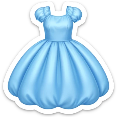 The bubble dress is typically a voluminous ball gown, designed to make Glinda look like she’s literally floating in a bubble. It features:  Pale blue or shimmering white-blue hues (in Ariana Grande’s movie version, it’s a soft, cotton-candy blue). sticker