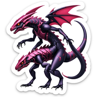 Shiny Exotic Edgy Badass Gothic Cool epic Futuristic Salandit-Genesect-Koraidon-Fakémon-hybrid-creature (full body)  sticker