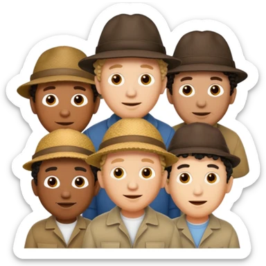 3 Stooges Larry Moe Curly sticker