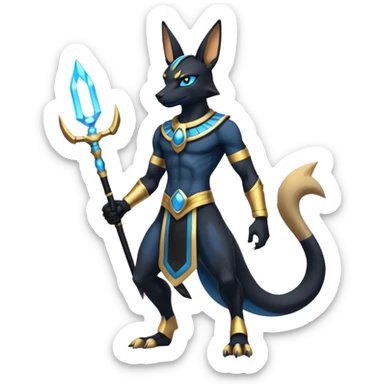 Anubis-Umbreon-Lucario-fusion (full body) sticker