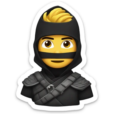 ninja con corona de rey  sticker