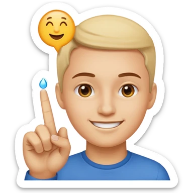 A classic emoji nose, no face, with a pointer finger touching the tip of it, combine these two 👆🏼👃🏼 sticker
