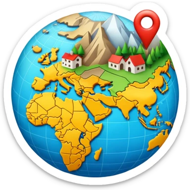 Travel map sticker