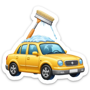 create me an image for a vertical in my super app, Car wash, add a washing brush sticker