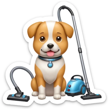 Dog with a Hoover sticker