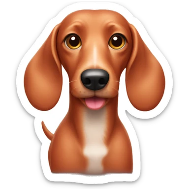 Light red sausage dog sticker