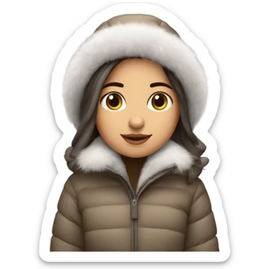 winter girl whit canada goose sticker