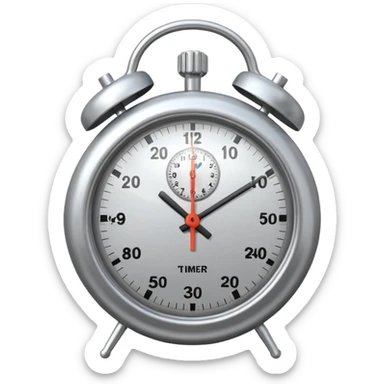 timer stop clock analog 3d sticker