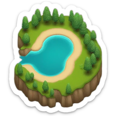 lake shaped like a horseshoe sticker