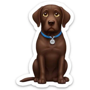 Chocolate lab, weight lifting sticker