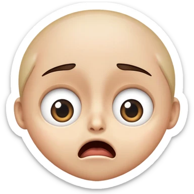 shocked face with wide open eyes and open mouth sticker