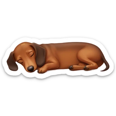 Dachshund sleeping sticker