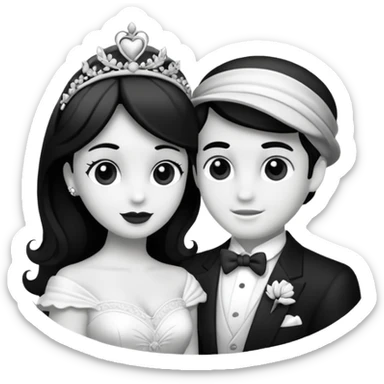 Dalla bianca e nera sticker