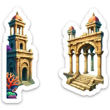 The Lost Island of Atlantis sticker