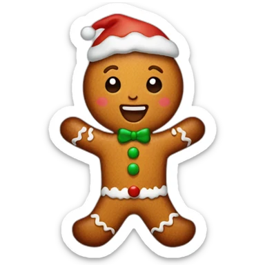 ginger bread christmas sticker