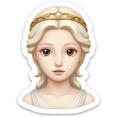 greek goddess sculpture face sticker