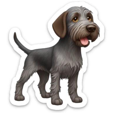 German Wirehaired Pointer dog sticker