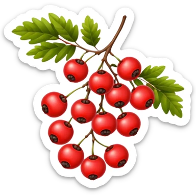 rowan/mountain ash berries, simple sticker