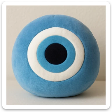 Evil eye 🧿 as a soft round plushie pillow squishmallow sticker
