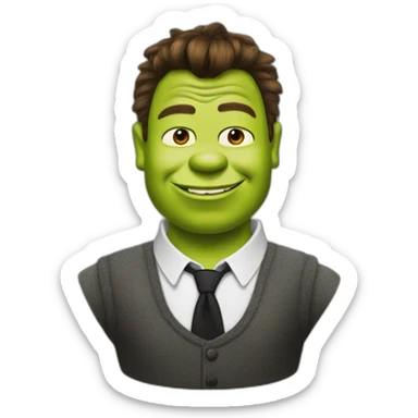 shrek as rick astley sticker