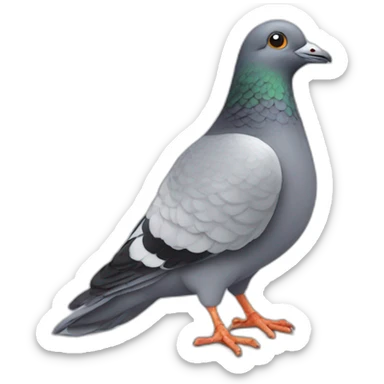 Pigeon français avec une baguette sticker