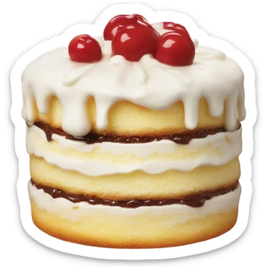 Cream cake oozing Creme  sticker