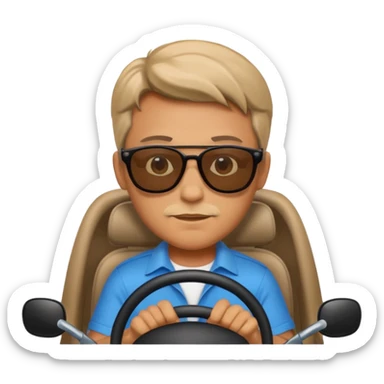 leon conduciendo sticker