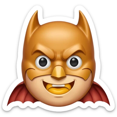 Bacon like a batman emoji sticker