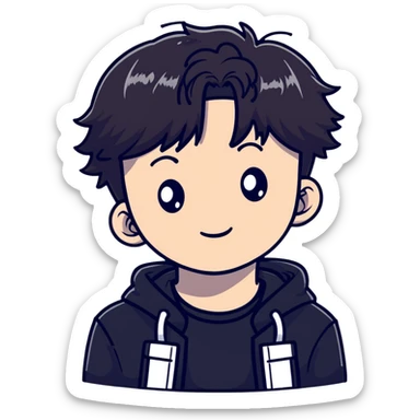 Felix from Stray Kids, K-pop idol with deep voice and freckles sticker