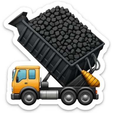 truck with coal ore sticker