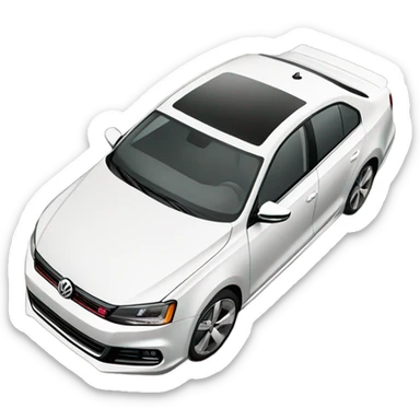 White Volkswagen Jetta gli 2013 sticker