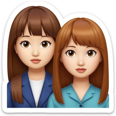 Brenda Song and Debby Ryan (straight bangs) sticker