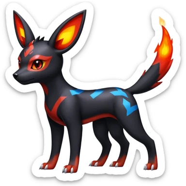 Guilmon-Houndour-Umbreon-hybrid sticker
