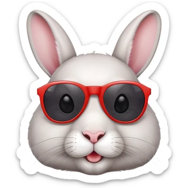 Coelho com oculos de sol sticker