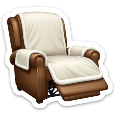blanket on recliner chair sticker