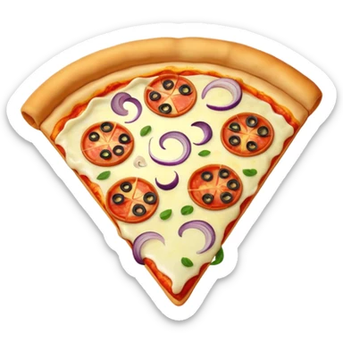 pizza with onions sticker