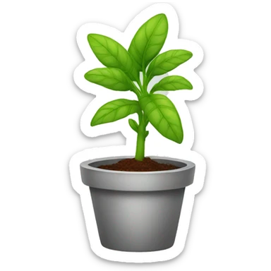 sick plant in a pot sticker