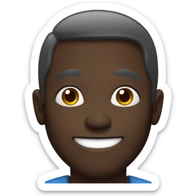 smiling dark-skinned man with jewelry sticker