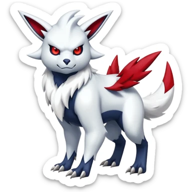 Shiny Badass Cool Absol-Zangoose-Pokémon-Fakémon-hybrid-creature (full body) sticker