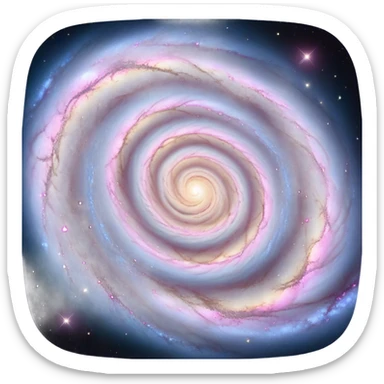  Cinematic Realistic Galaxy – A vast, sweeping view of a majestic spiral galaxy, with glowing arms of stars, dust, and gas stretching into infinity. Vibrant hues of pink, blue, and gold swirl together, capturing the grand scale and breathtaking beauty of the universe. sticker
