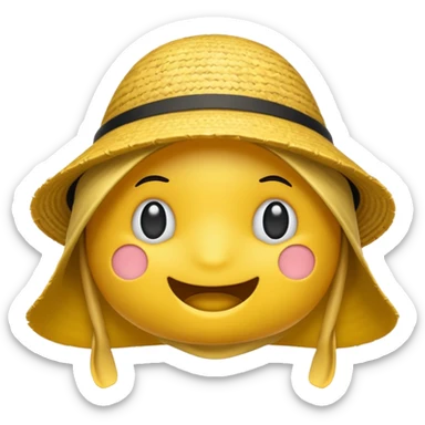 Einen Gelben Emoji mit zauber hut und schwartz weißen zauberstab sticker