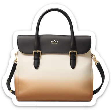 Realistic cream to tan ombre kate spade satchel purse.  sticker