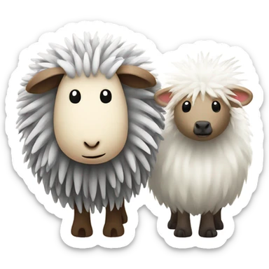 Friendly Sheep and porcupine sticker