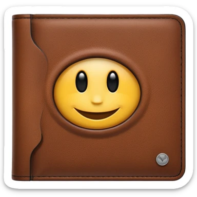 Bi-fold wallet – classic foldable leather wallet.
 sticker