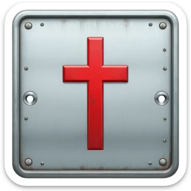 Cross mark elevator sticker